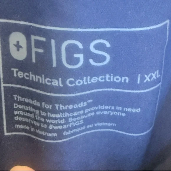 Lot of 2 Figs Navy Blue Scrub Sets (2 tops/2 pants) 520224Q - Picture 4 of 9